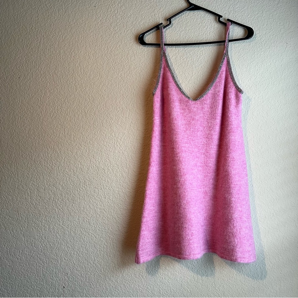 Zara pink mini sweater dress
